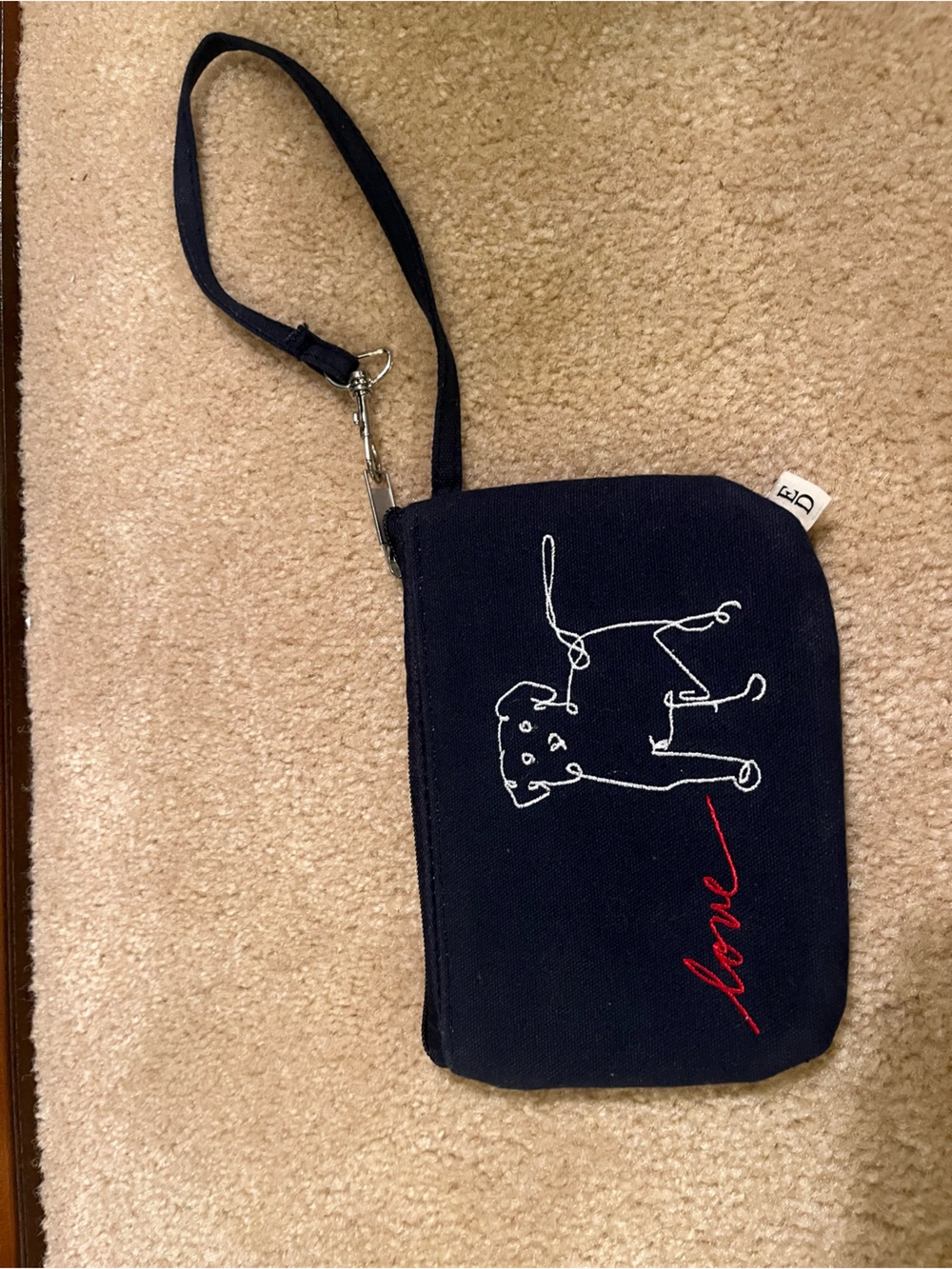 Ellen Degeneres Navy Treat Dog Bag Wristlet ED